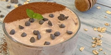 porridge au yaourt et au chocolat